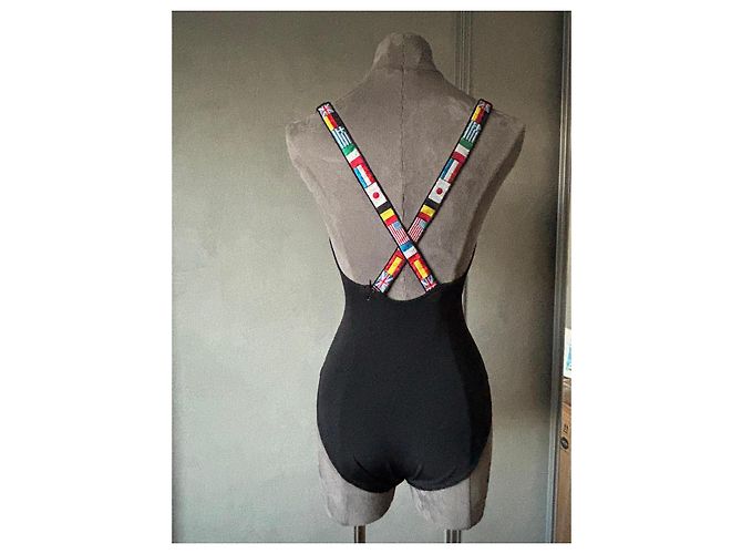 Costume intero Chanel logo CC Nero - vista 4