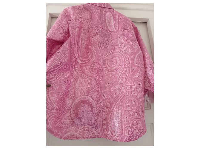 Etro Camisa Rosa Estampado Paisley - vista 12