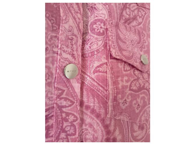 Etro Camisa Rosa Estampado Paisley - vista 4