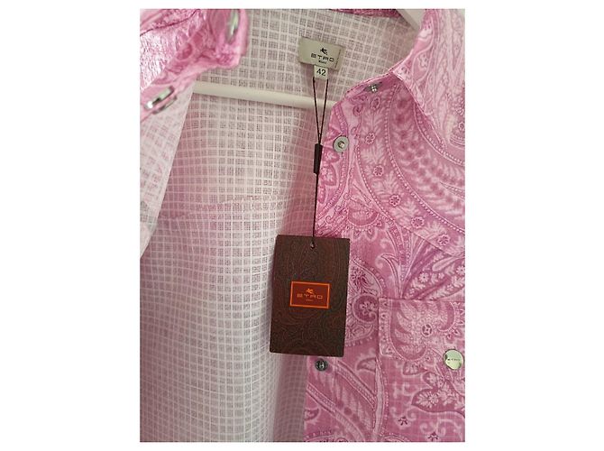 Etro Camisa Rosa Estampado Paisley - vista 5