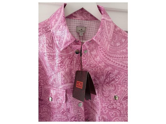 Etro Camisa Rosa Estampado Paisley - vista 6