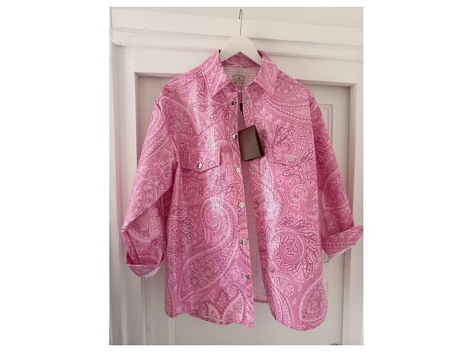 Etro Camisa Rosa Estampado Paisley - vista 8