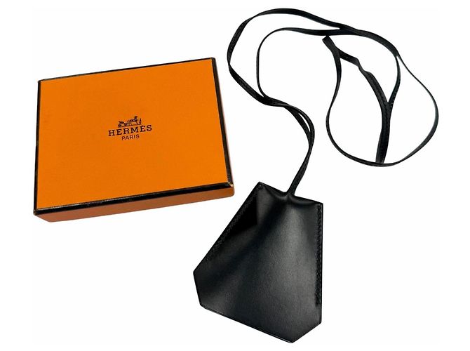 Hermès HERMES Vintage Leather Necklace Black - view 3