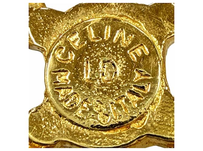 Céline Collana CELINE Vintage Triomphe Blazon con strass D'oro - vista 7