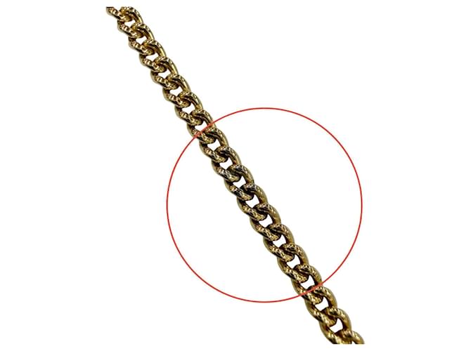 Céline Collana CELINE Vintage Triomphe Blazon con strass D'oro - vista 8