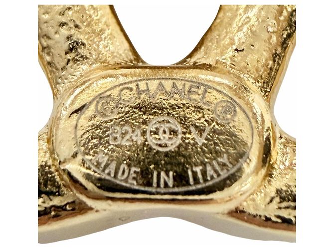 Orecchini Chanel B24V ABB375 Coco Mark Tweed Incisi D'oro - vista 7