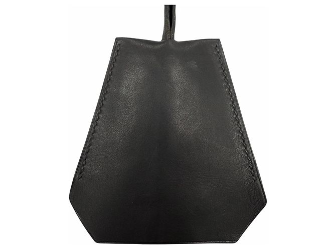 Hermès Collana Clochette Margiela Era in pelle con finiture argentate Hermes Nero - vista 2