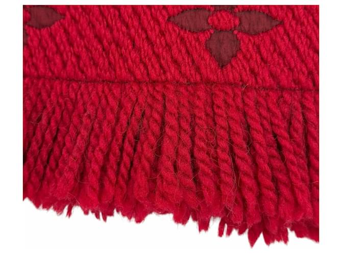 Sciarpa Louis Vuitton Logo Mania Rosso - vista 4