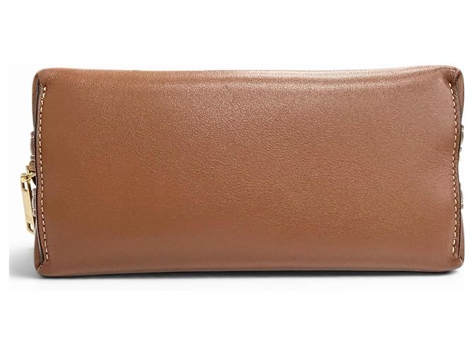 Céline Borsa a tracolla con catena Celine in pelle di vitello liscia Cuile Triomphe Marrone - vista 5
