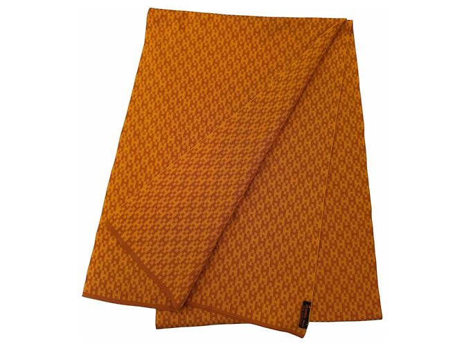 Hermès Stola in seta arancione vintage Hermes - vista 3