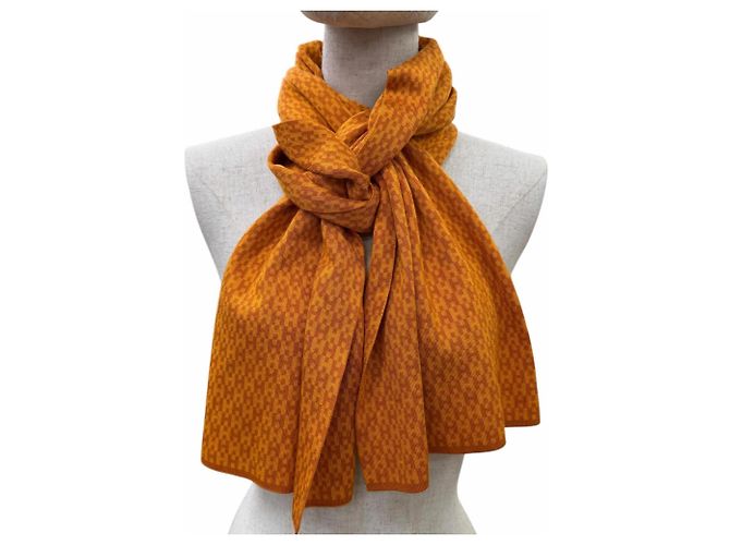 Hermès Stola in seta arancione vintage Hermes - vista 4