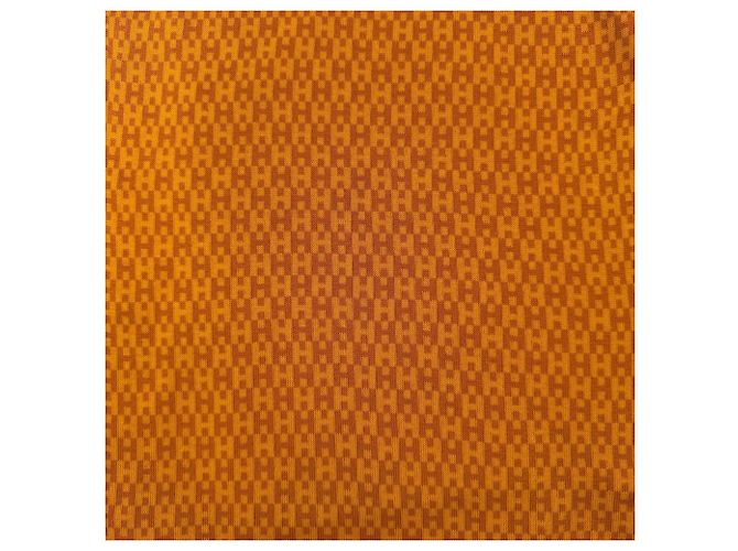 Hermès Stola in seta arancione vintage Hermes - vista 5