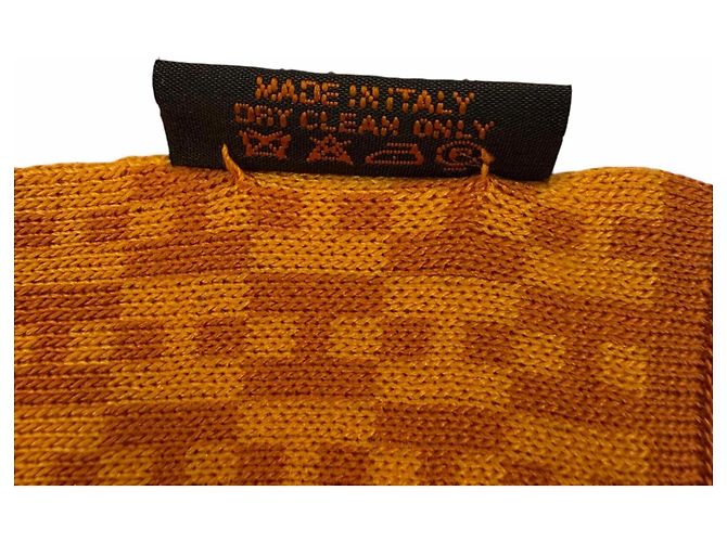 Hermès Stola in seta arancione vintage Hermes - vista 7