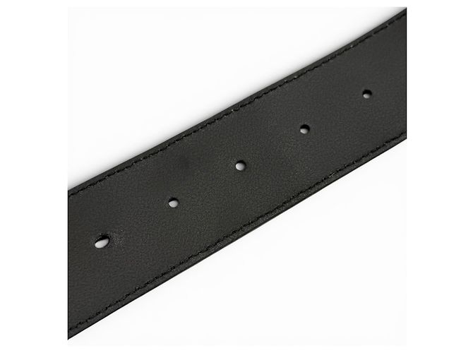Gucci Leather GG Pattern Interlocking G Buckle Belt - Black - view 8