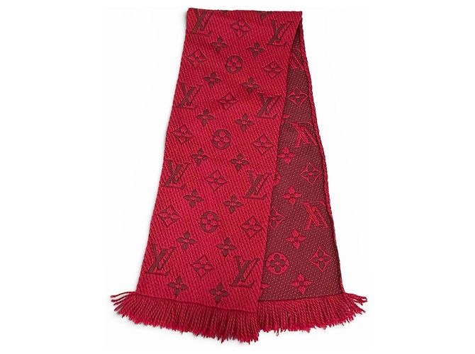 Louis Vuitton Ruby Red Wool Silk Stole - view 2