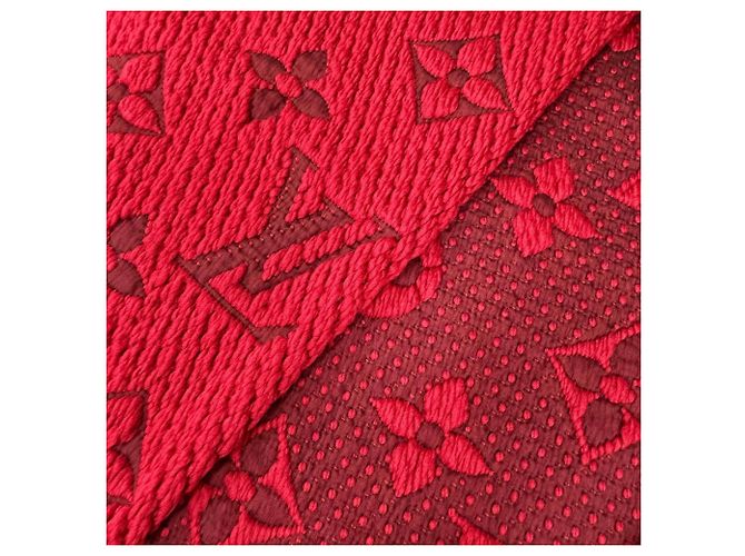 Louis Vuitton Ruby Red Wool Silk Stole - view 4