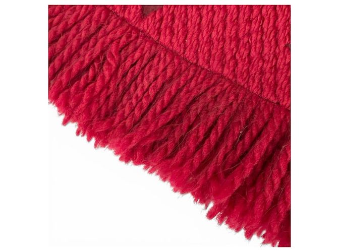 Louis Vuitton Ruby Red Wool Silk Stole - view 5