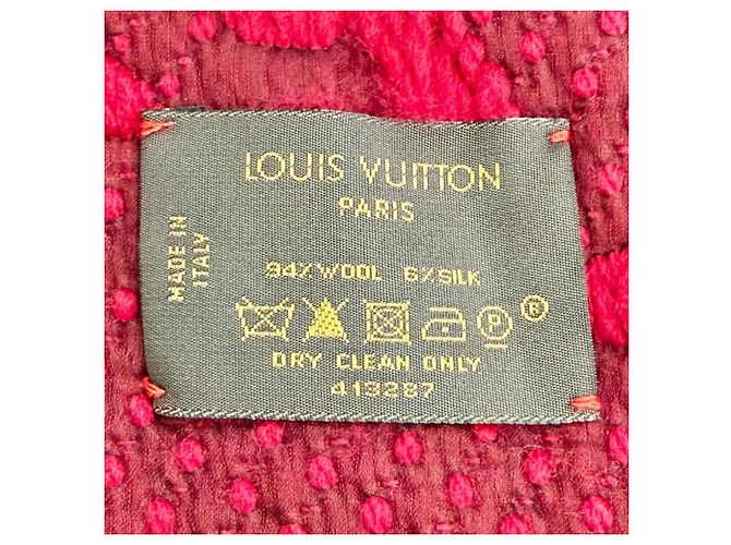 Louis Vuitton Ruby Red Wool Silk Stole - view 6