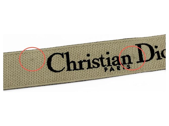 Borsa a tracolla in tela e pelle Christian Dior Nero Beige - vista 9