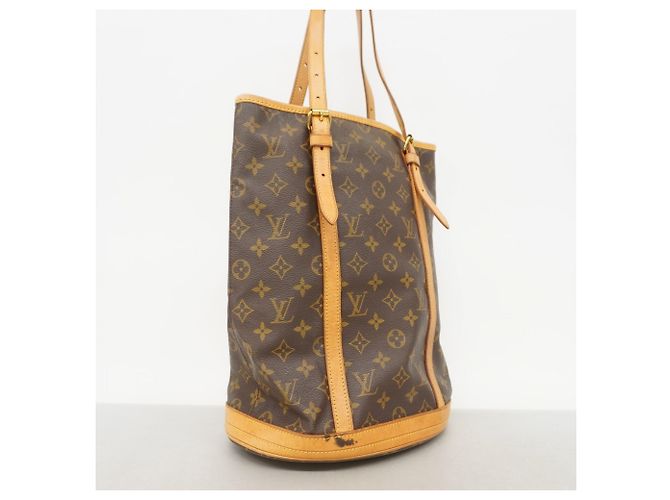 Borsa Tote Louis Vuitton Monogram Bucket GM M42236 Marrone - vista 2