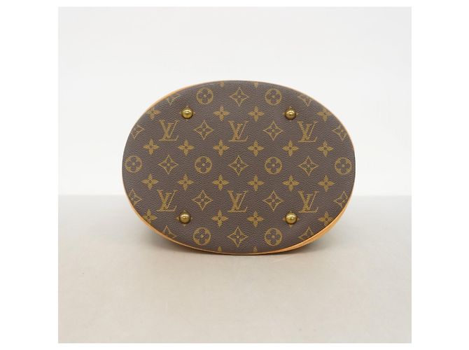 Borsa Tote Louis Vuitton Monogram Bucket GM M42236 Marrone - vista 3