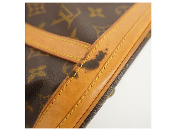 Borsa Tote Louis Vuitton Monogram Bucket GM M42236 Marrone - vista 6