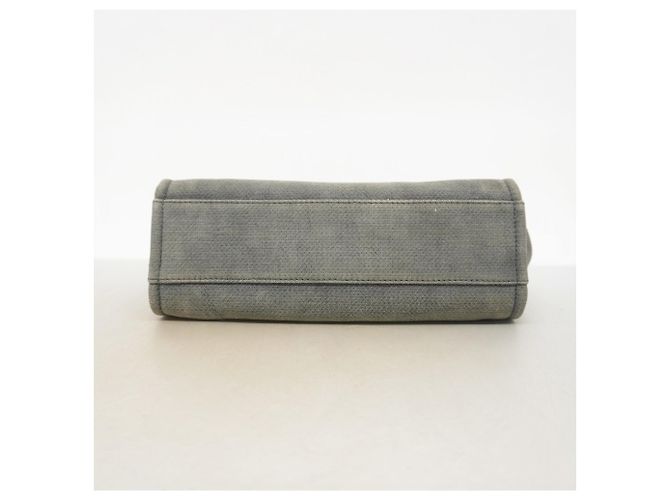 Chanel Deauville Canvas Chain Tote Bag Braun Schwarz - Ansicht 3