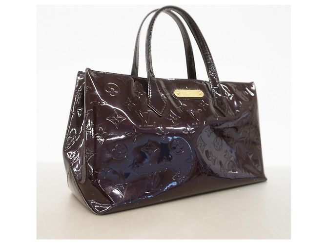 Borsa Louis Vuitton Vernis Wilshire PM Bordò - vista 2