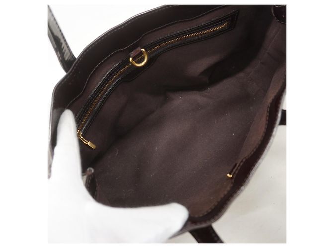 Borsa Louis Vuitton Vernis Wilshire PM Bordò - vista 4