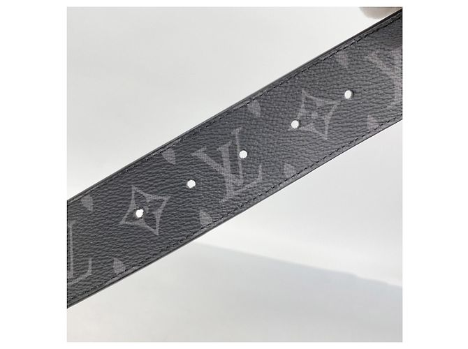 Cintura reversibile Louis Vuitton Monogram Eclipse LV Pixel Marrone Nero - vista 6
