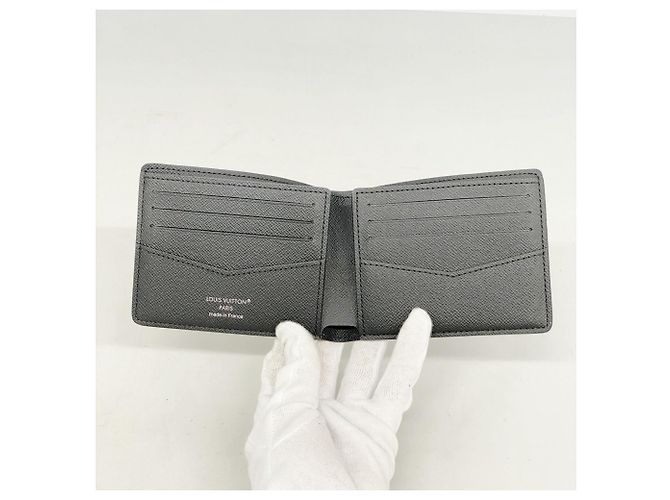 Portafoglio Slender Louis Vuitton Monogram Eclipse Nero - vista 3