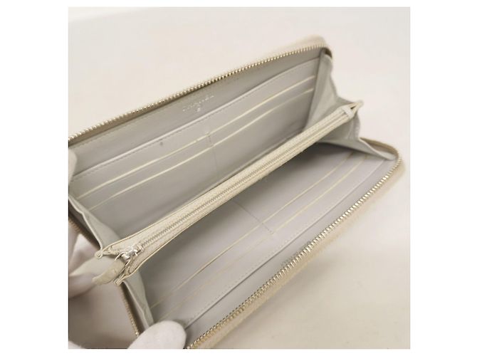 Cartera larga de tweed Chanel Deauville gris Castaño - vista 4