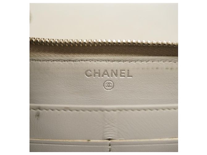Cartera larga de tweed Chanel Deauville gris Castaño - vista 5
