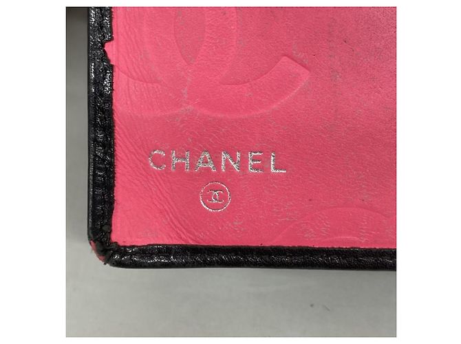 Cartera larga de cordero Cambon Chanel Negro Blanco - vista 4