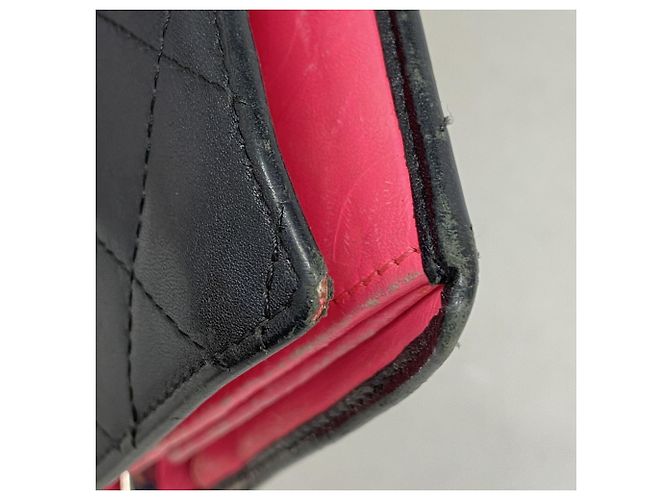 Cartera larga de cordero Cambon Chanel Negro Blanco - vista 5