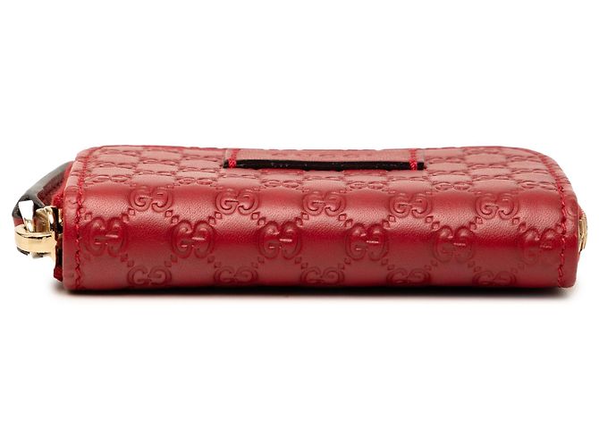 Portafoglio con zip Microguccissima rosso Gucci - vista 3