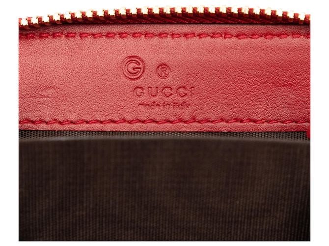 Portafoglio con zip Microguccissima rosso Gucci - vista 6