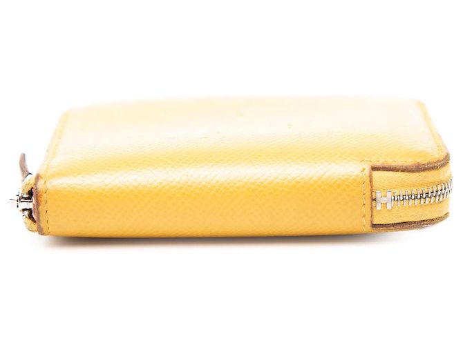 Silk In Cartera compacta de seda y Epsom amarilla Hermès Amarillo - vista 3