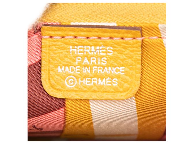 Silk In Cartera compacta de seda y Epsom amarilla Hermès Amarillo - vista 5