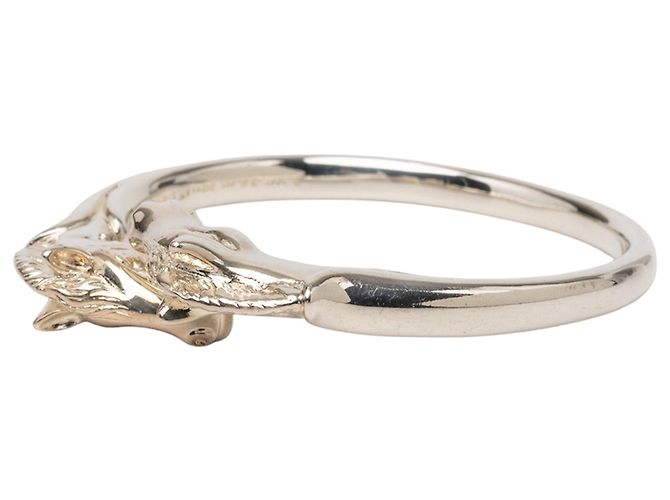 Bracciale Hermès Ravinet d Enfert Doppia Testa di Cavallo in Argento Placcato Palladio - vista 2