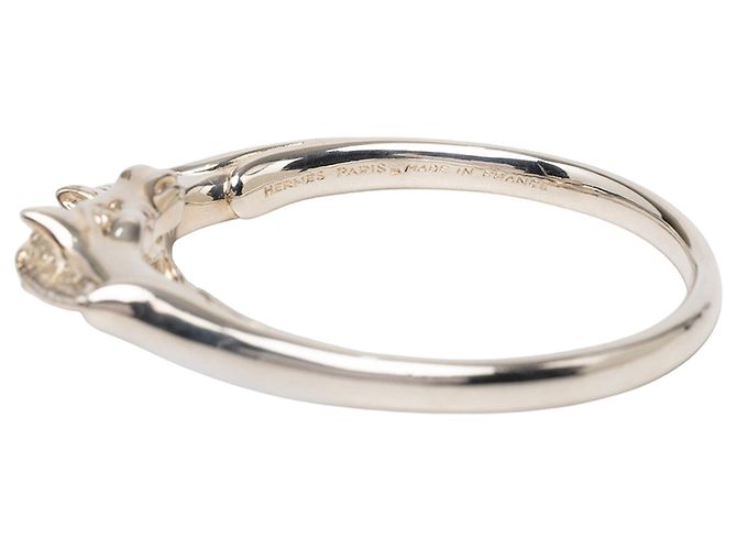 Bracciale Hermès Ravinet d Enfert Doppia Testa di Cavallo in Argento Placcato Palladio - vista 4