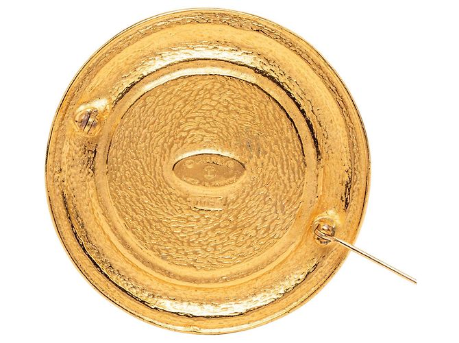 Spilla rotonda Chanel Gold Gold Plated 31 Rue Cambon D'oro - vista 3