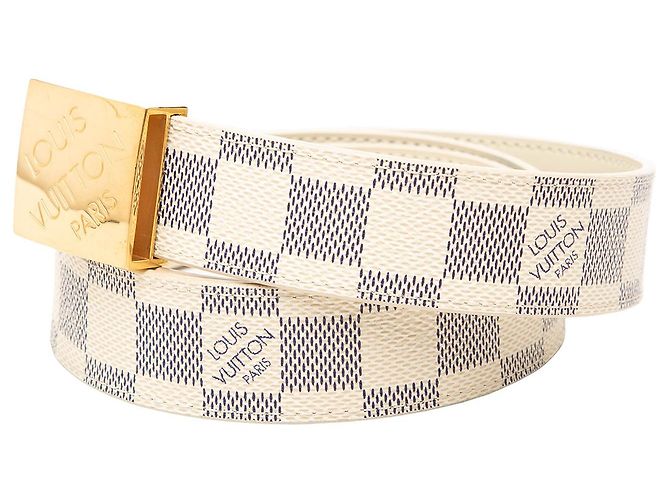 Louis Vuitton Gürtel White Damier Azur Weiß - Ansicht 2
