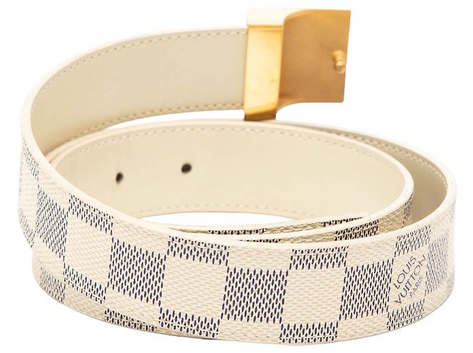 Louis Vuitton Gürtel White Damier Azur Weiß - Ansicht 3