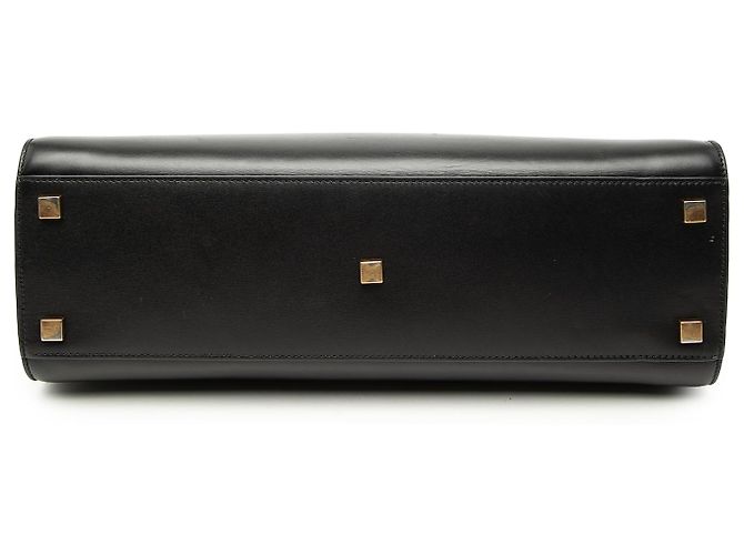 Sac cabas Manhattan en cuir lisse de veau noir de taille medium Saint Laurent - vue 3