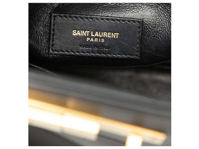 Sac cabas Manhattan en cuir lisse de veau noir de taille medium Saint Laurent - vue 5