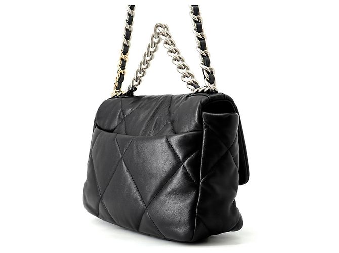 Borsa a Spalla con Catena Chanel CHANEL19 Nero - vista 2
