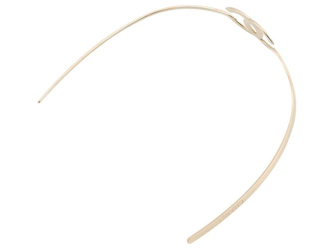 Cerchietto Alice in metallo dorato Chanel D'oro - vista 3