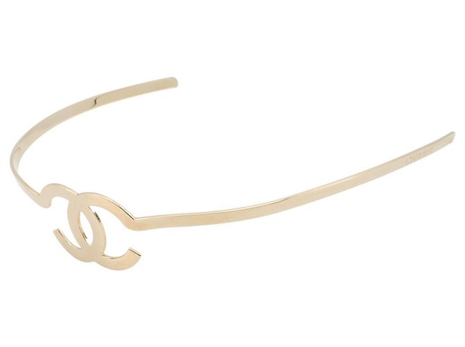 Cerchietto Alice in metallo dorato Chanel D'oro - vista 4