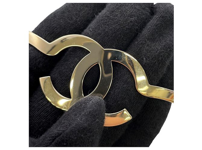 Cerchietto Alice in metallo dorato Chanel D'oro - vista 5
